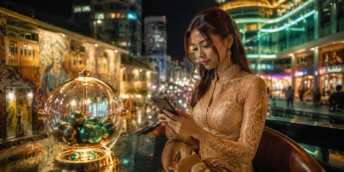 Pemain menggunakan telefon untuk semak odds dan deposit di Pulau Pinang
